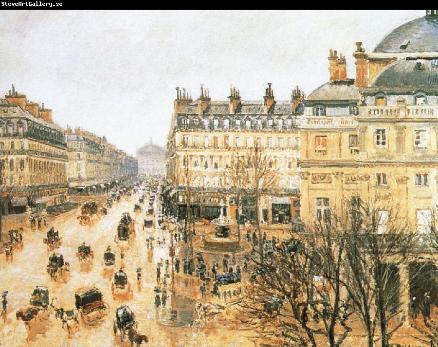 Camille Pissarro Theater Square, the French rain